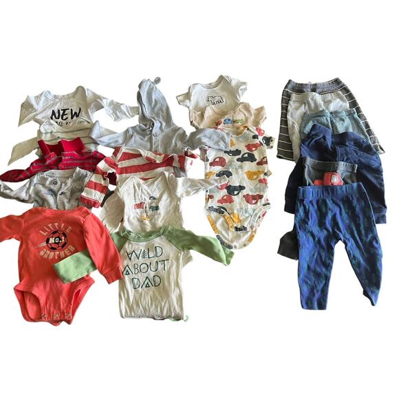 Baby Boy Clothes 6 Months Lot of 18 Mixed Pieces - Picture 1 of 5